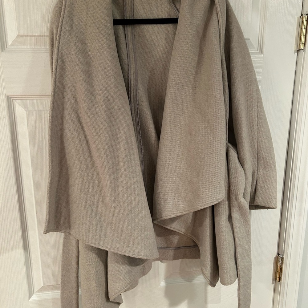 Lands' End Women's Open Front Sweater - Tan